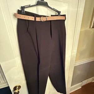Zara Belted Pleated Pants NWOT